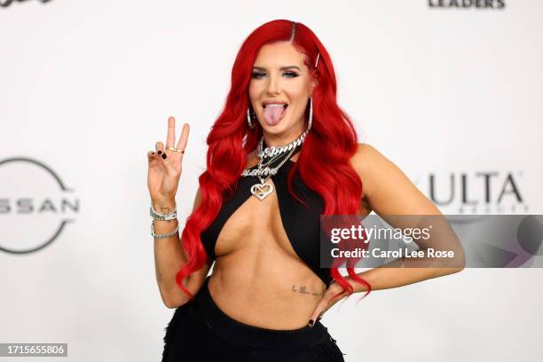 Justina Valentine attends the BET Hip Hop Awards 2023 at Cobb Energy Performing Arts Center on October 03, 2023 in Atlanta, Georgia.