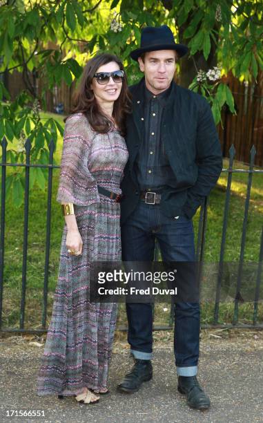 Ewan McGregor and Eve Mavrakis attend The Serpentine Gallery Summer Party at The Serpentine Gallery on June 26, 2013 in London, England.