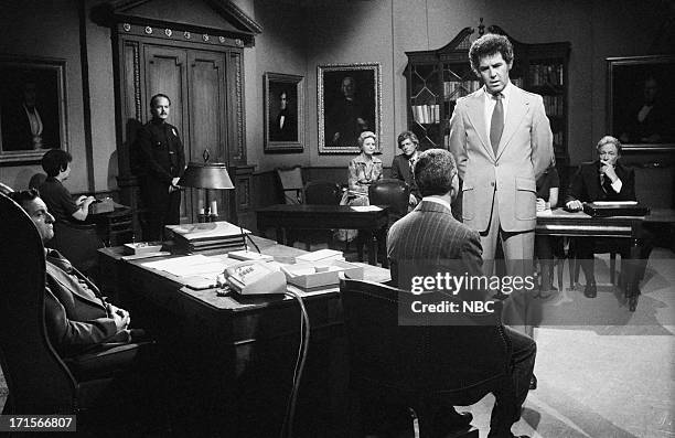 LeClair Custody Battle" -- Pictured: Unknown as judge, Frances Reid as Alice Horton, Bill Hayes as Doug Williams, Robert Clary as Robert LeClair, Jed...