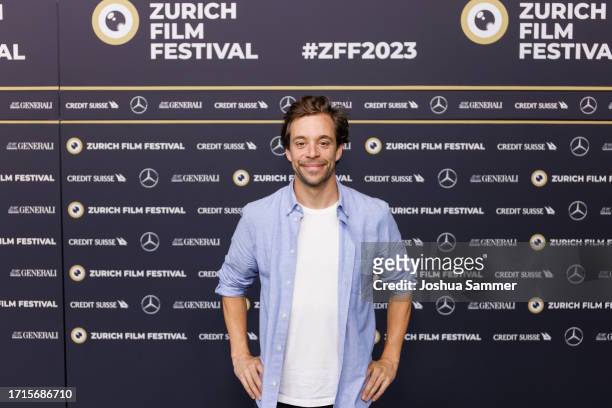 Tobias Krell attends the photocall of "CHECKER TOBI UND DIE REISE ZU DEN FLIEGENDEN FLüSSEN" during the 19th Zurich Film Festival at Kino Corso on...