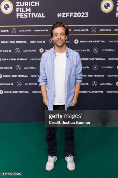 Tobias Krell attends the photocall of "CHECKER TOBI UND DIE REISE ZU DEN FLIEGENDEN FLüSSEN" during the 19th Zurich Film Festival at Kino Corso on...