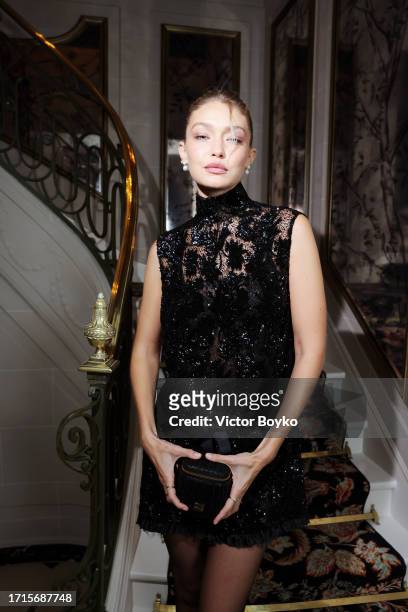 Gigi Hadid attends the Miu Miu Dinner Party at Laurent as part of the Paris Fashion Week Womenswear S/S 2024 on October 03, 2023 in Paris, France.