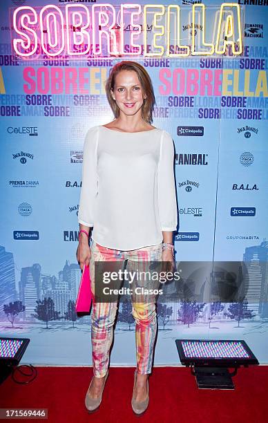 Ceci Ponce poses for a photo during the premiere of the movie About Her at Cinepolis Diana on june 25, 2013 Mexico City, Mexico.