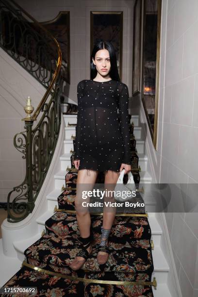 Amelia Grey attends the Miu Miu Dinner Party at Laurent as part of the Paris Fashion Week Womenswear S/S 2024 on October 03, 2023 in Paris, France.