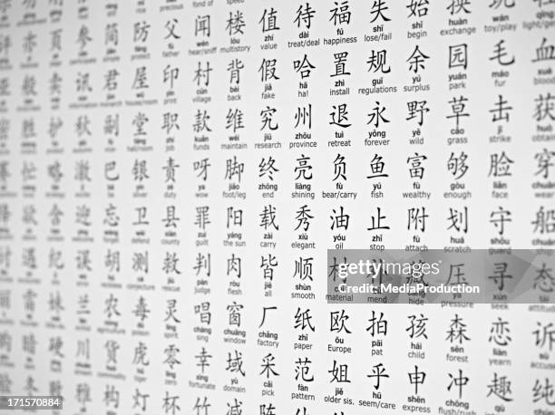 chinois et moderne - écriture chinoise photos et images de collection