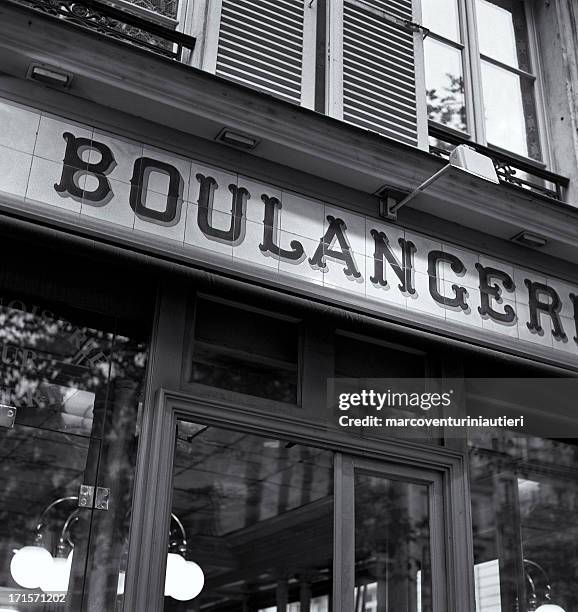 boulangerie - french bakery shop - french boulangerie stock pictures, royalty-free photos & images