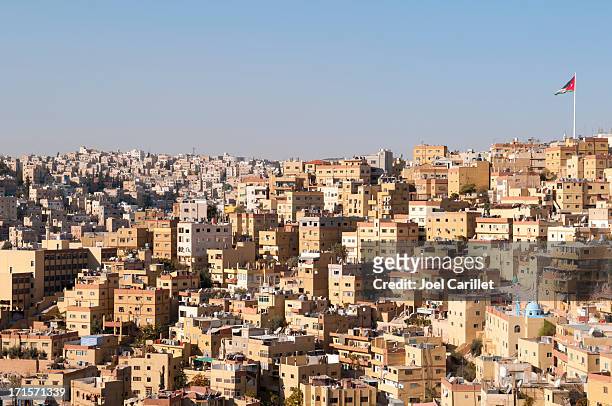 skyline of amman, jordan - amman stock pictures, royalty-free photos & images