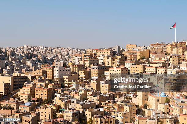 skyline de amman, jordânia - amman imagens e fotografias de stock