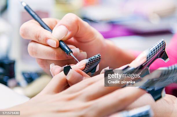 nail manicure - gel nails - akryl bildbanksfoton och bilder