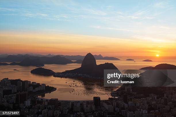 rio de janeiro sunrise - rio stock pictures, royalty-free photos & images