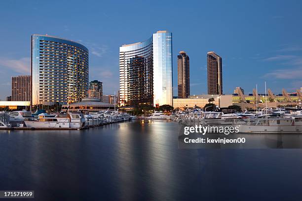 san diego skyline and marina - san diego skyline stock pictures, royalty-free photos & images