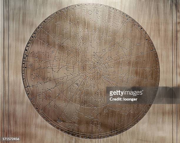 ancient astronomical map, beijing, china - ancient china stock pictures, royalty-free photos & images