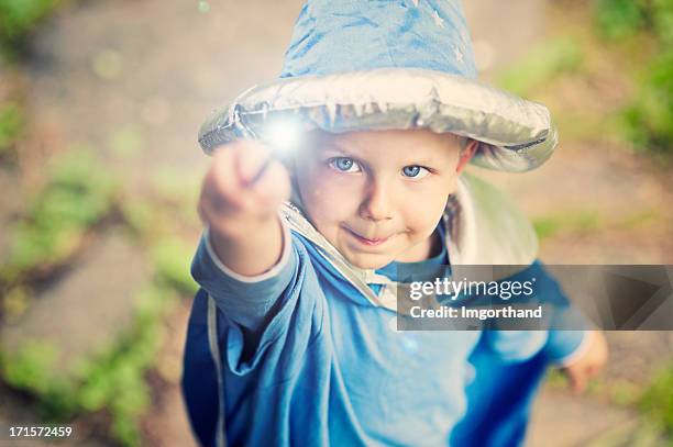 little wizard - magic wand stock pictures, royalty-free photos & images