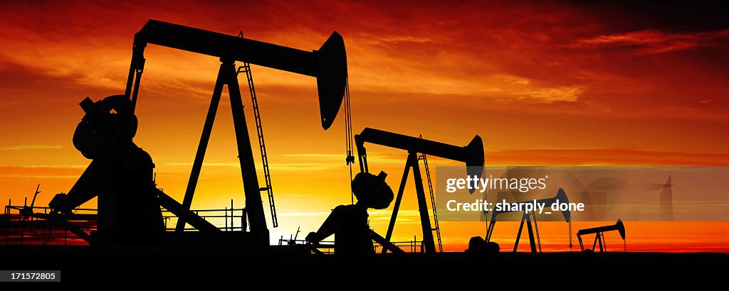 XXXL pumpjack Silhouetten