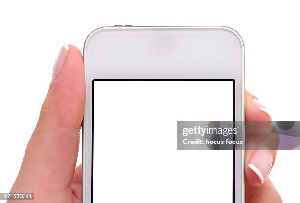 blank white screen smart phone - homescreen stock pictures, royalty-free photos & images