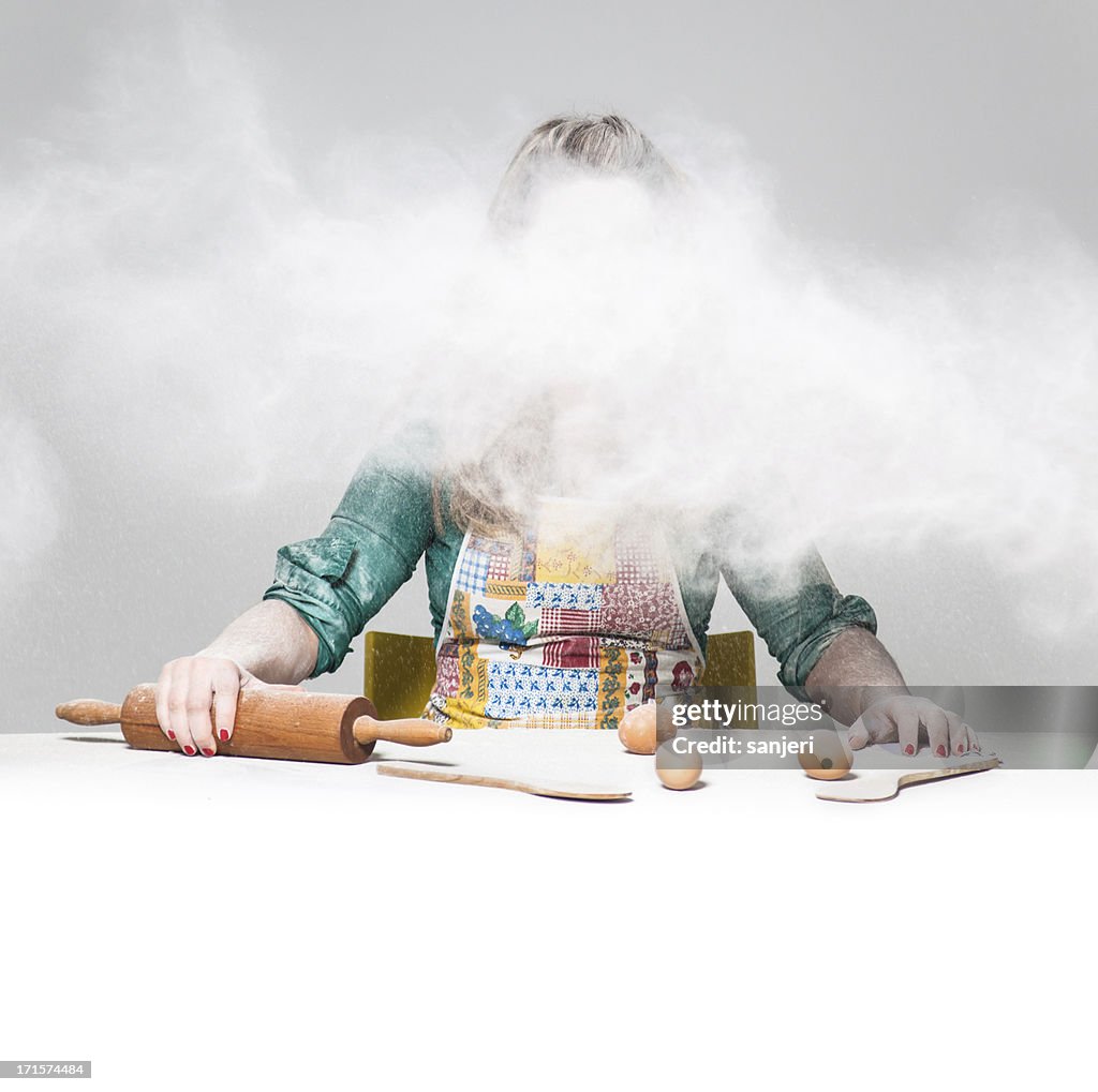 Mad cooking girl...