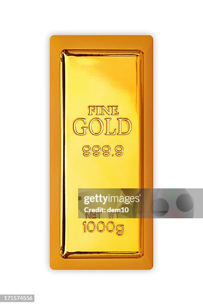 der gold bar - ingot stock-fotos und bilder