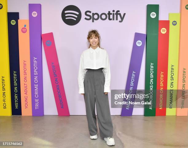 Jennette McCurdy attends The Future of Audiobooks Event with Spotify 2023 on October 03, 2023 in New York City.