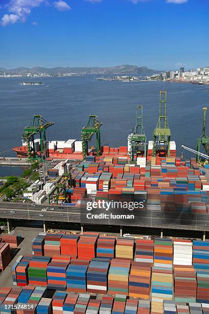 rio de janeiro port - tree chipping stock pictures, royalty-free photos & images