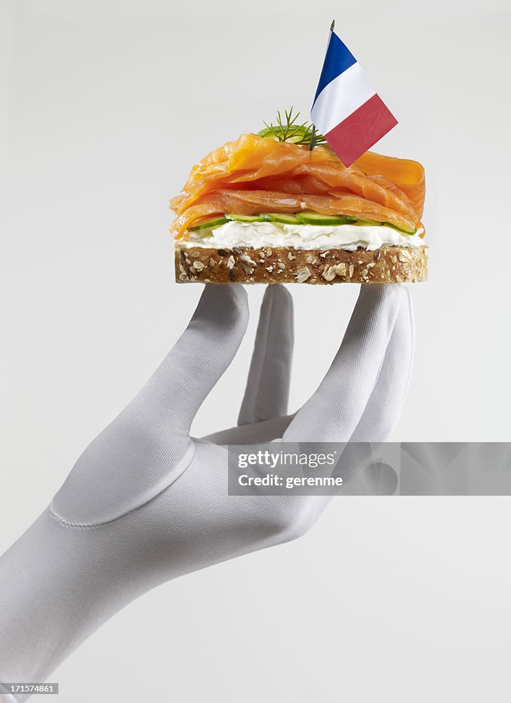 French Smoked Salmon Sandwich
