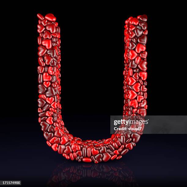 heart letter u - letter u stock pictures, royalty-free photos & images