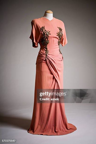 vintage fashion - haute couture dress stock pictures, royalty-free photos & images