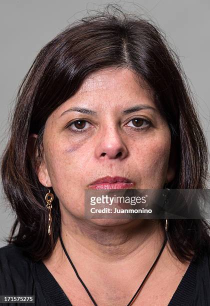 abused hispanic woman - mug shot stock pictures, royalty-free photos & images