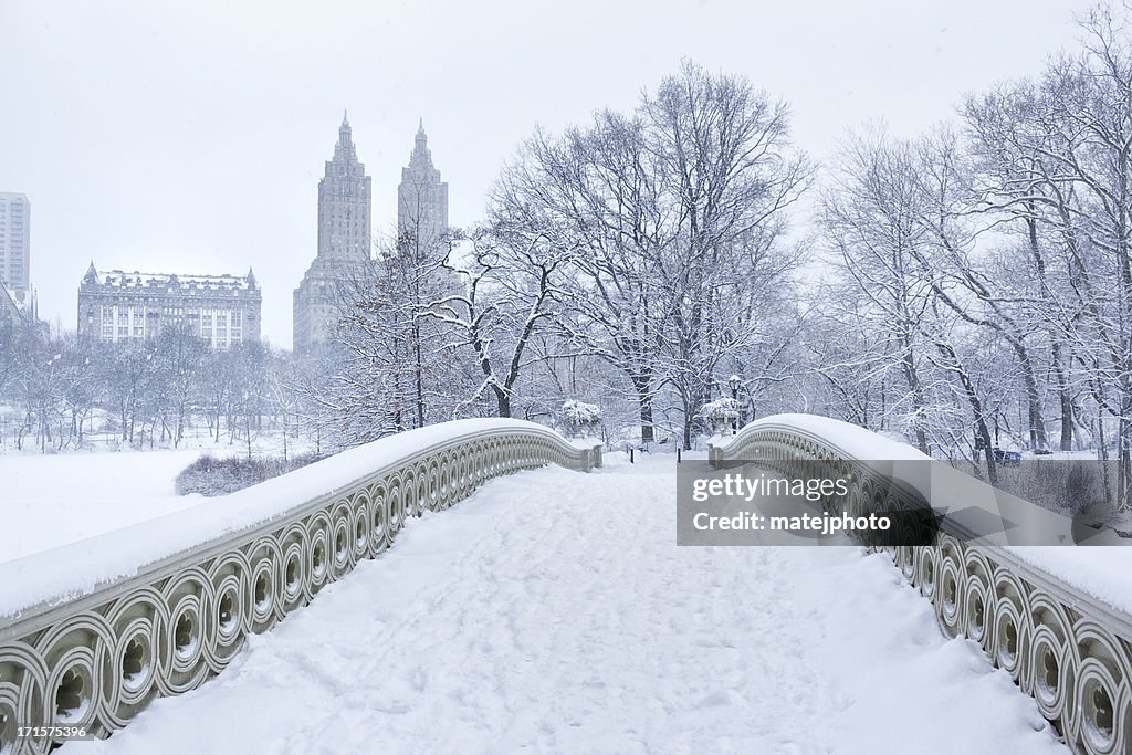 Ponte de Arco de inverno com West Side