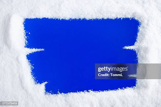 scratched snow on window - snow window stock pictures, royalty-free photos & images