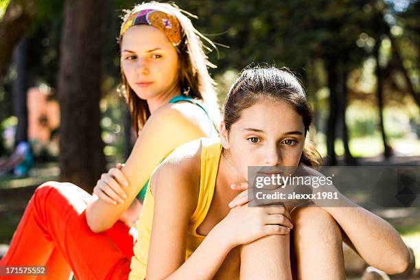 two teenage sisters family problem - sibling jealousy stock pictures, royalty-free photos & images
