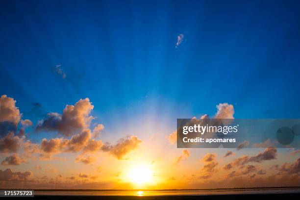 mystical holy rays - sunrise cloudscape stock pictures, royalty-free photos & images