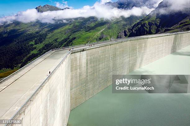 great tenence dam - grande dixence dam stock pictures, royalty-free photos & images