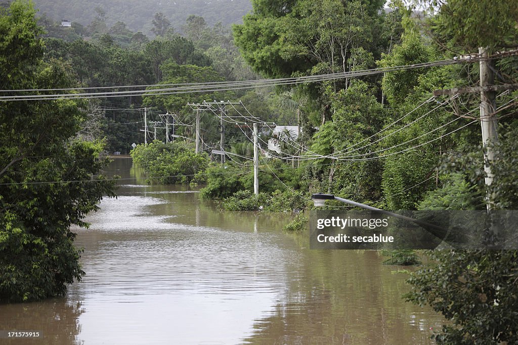 Very high flood water