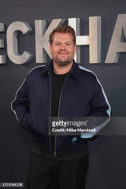 James Corden attends the Netflix 'Beckham' UK Premiere at The Curzon Mayfair on October 03, 2023 in London, England.