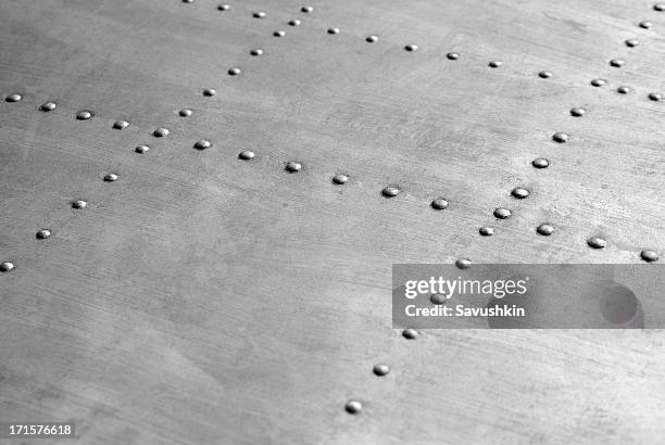 aluminum surface - rivet stock pictures, royalty-free photos & images