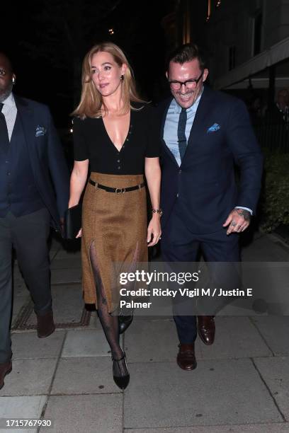 Jacqui Ainsley seen attending "Beckham" - UK TV premiere after party at The Twenty Two on October 03, 2023 in London, England.