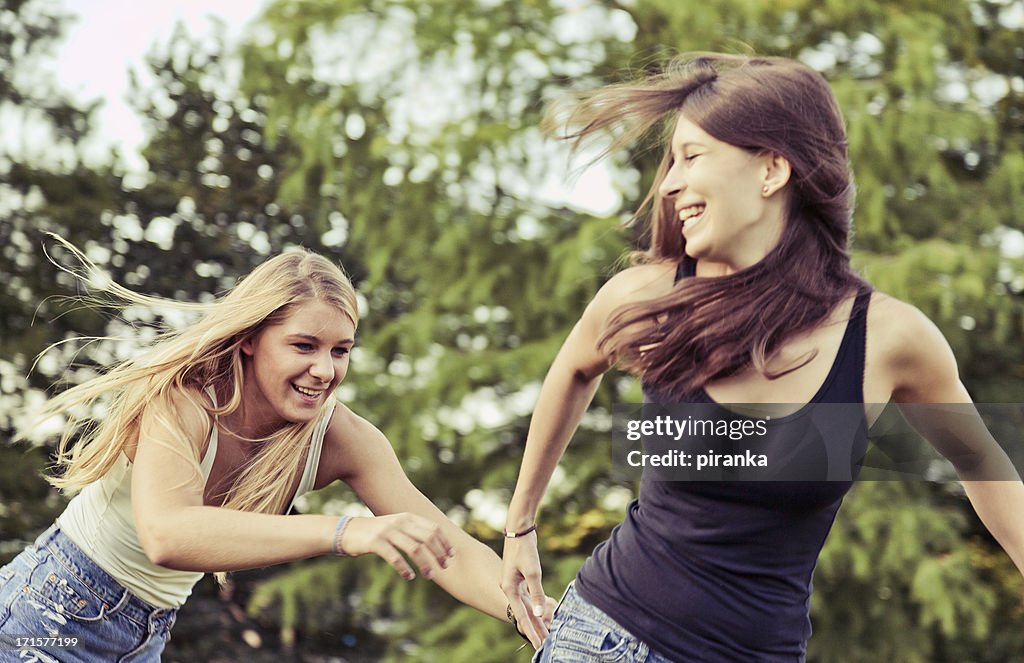 Best friends having fun