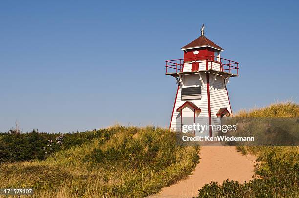 covehead harbor lighthouse - prince edward island stock pictures, royalty-free photos & images