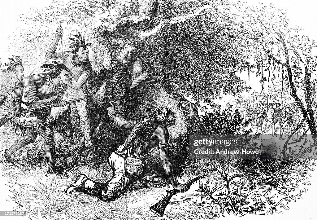 Treachery der Cherokees Gravur