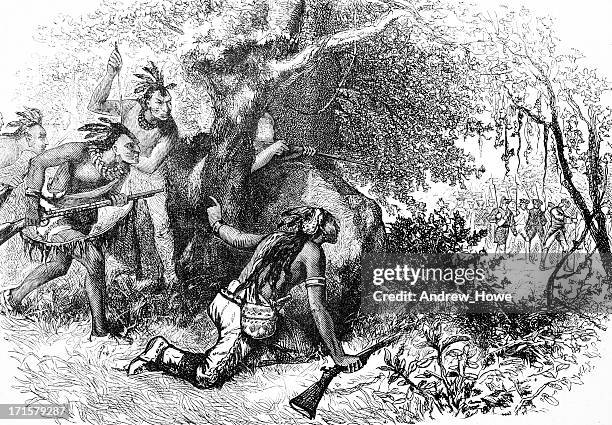 treachery of the cherokees engraving - cherokee stock illustrations