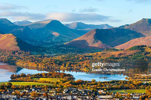 derwent water and newlands valley, lake district national park - keswick stock pictures, royalty-free photos & images