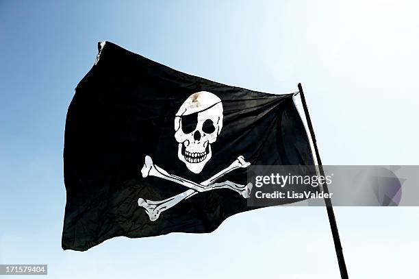 pirate flag - one eyed stock pictures, royalty-free photos & images