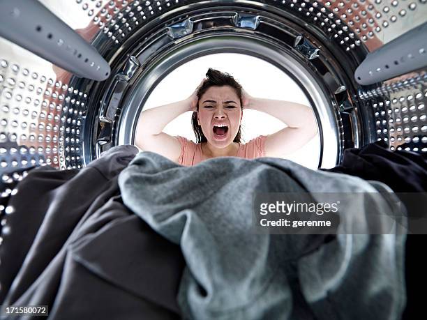 housework - washing machine on white stock pictures, royalty-free photos & images