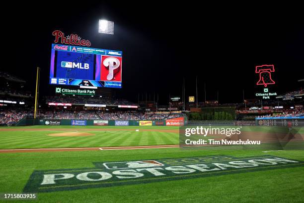 General view prior to Game One of the Wild Card Series between the Miami Marlins and the Philadelphia Phillies at Citizens Bank Park on October 03,...