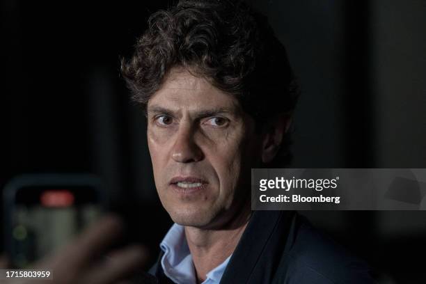 Martin Lousteau, Argentina's former economy minister, before the presidential debate in Buenos Aires, Argentina, on Sunday, Oct. 8, 2023. Argentina...