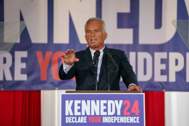 Presidential Candidate Robert F. Kennedy Jr. Makes a campaign announcement at a press conference on October 9, 2023 in Philadelphia, Pennsylvania....