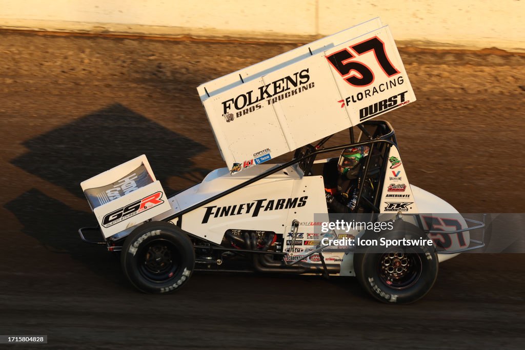 Kyle Larson High Limit Racing Driver Kyle Larson races during a High Limit Series race on October ...
