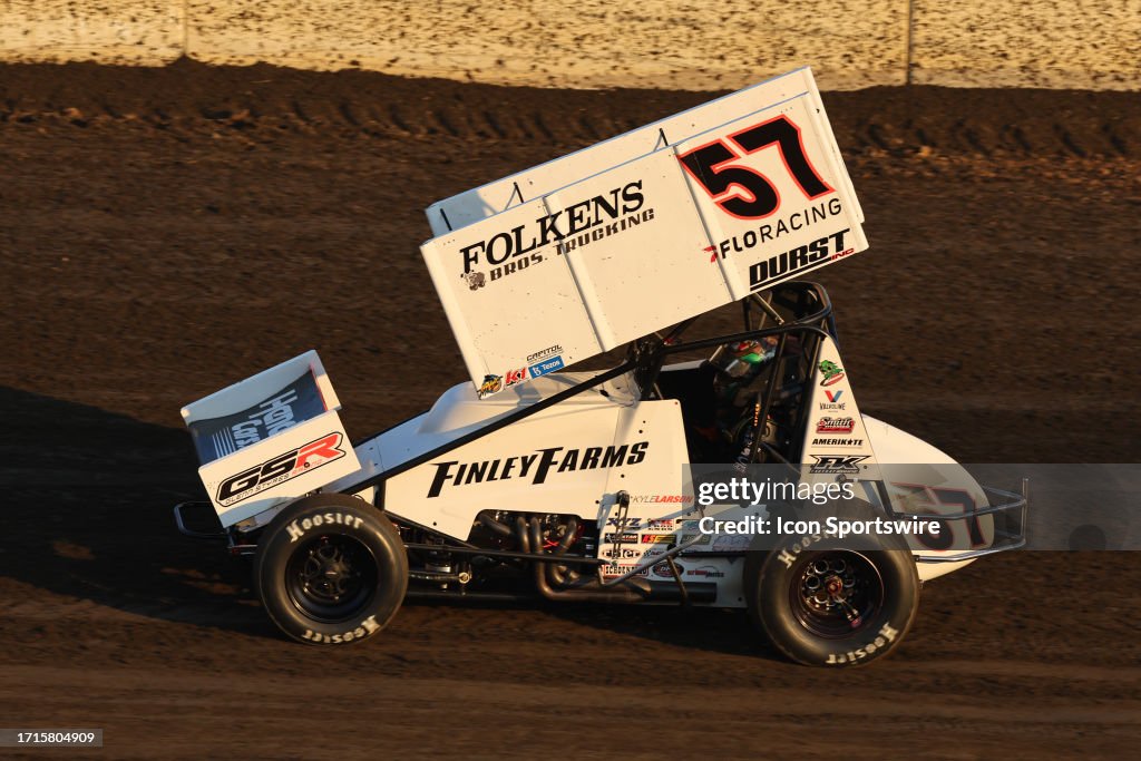 Kyle Larson High Limit Racing Driver Kyle Larson races during a High Limit Series race on October ...