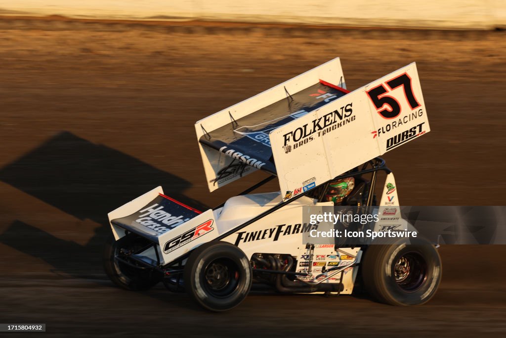 Kyle Larson High Limit Racing Driver Kyle Larson races during a High Limit Series race on October ...