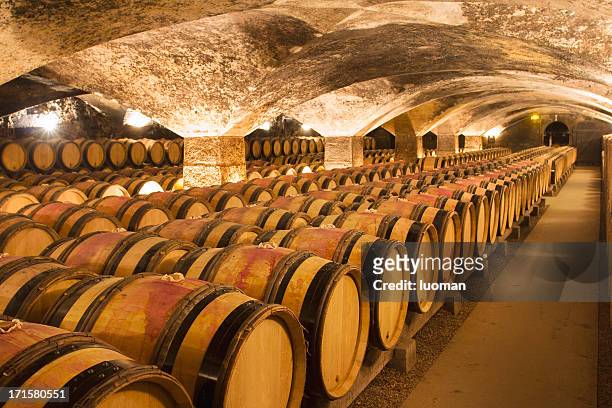 wine cellar - burgundy france stock pictures, royalty-free photos & images